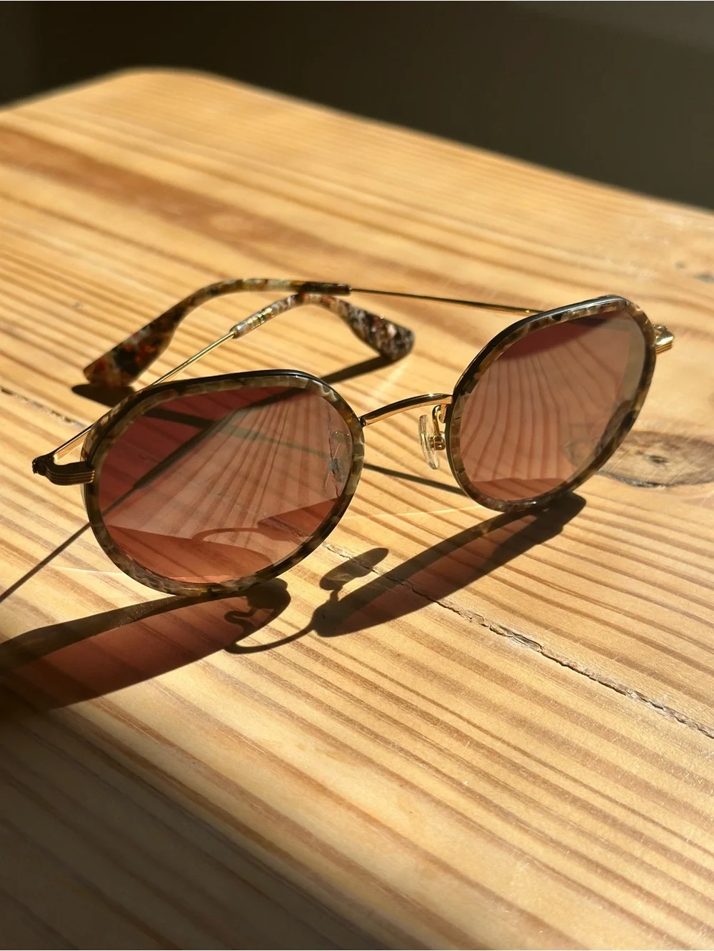 *Like New* KREWE CALLIOPE in MONARCH 24K Amber Mirrored Lens